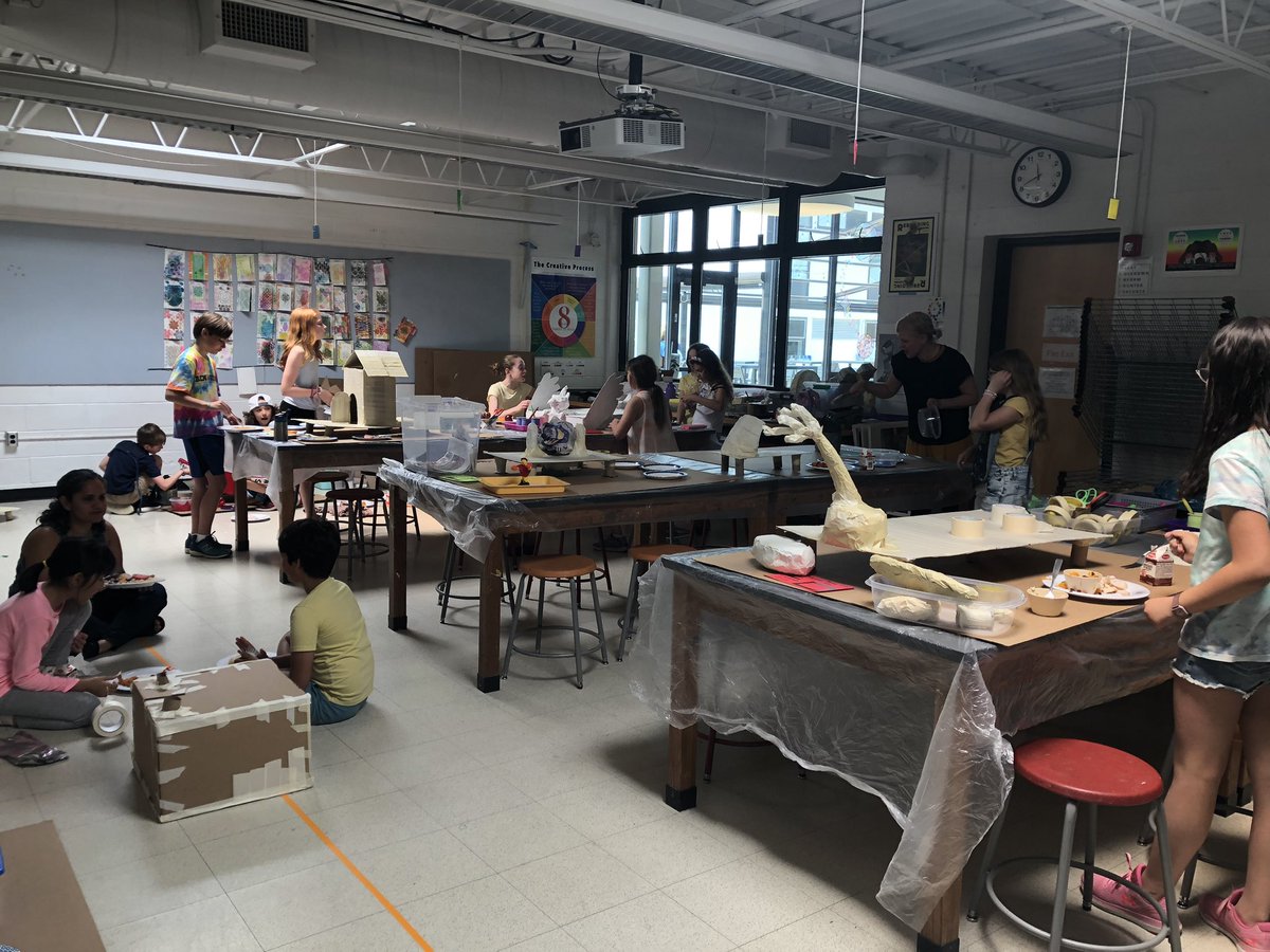 4th graders working straight through lunch on amazing art projects <a href="/PikeSchool/">Pike School</a> - the creative juices are flowing as the Art Fair is coming soon!!