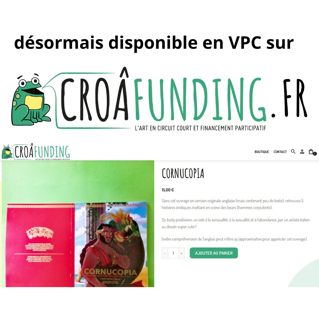 croafunding's tweet photo. Vous aimez les hommes qui ont du diamètre ?
Vous aimez être le plus haut sur une balançoire ?
Vous êtes insatiable ?
Alors Cornucopia vous satisfera !
De l'amour, de l'érotisme, de la passion (et quelques kikis) à profusion !
#bear #gaybear #bodypositive #gaylille #lgbtbd https://t.co/L5YYTGzSIk