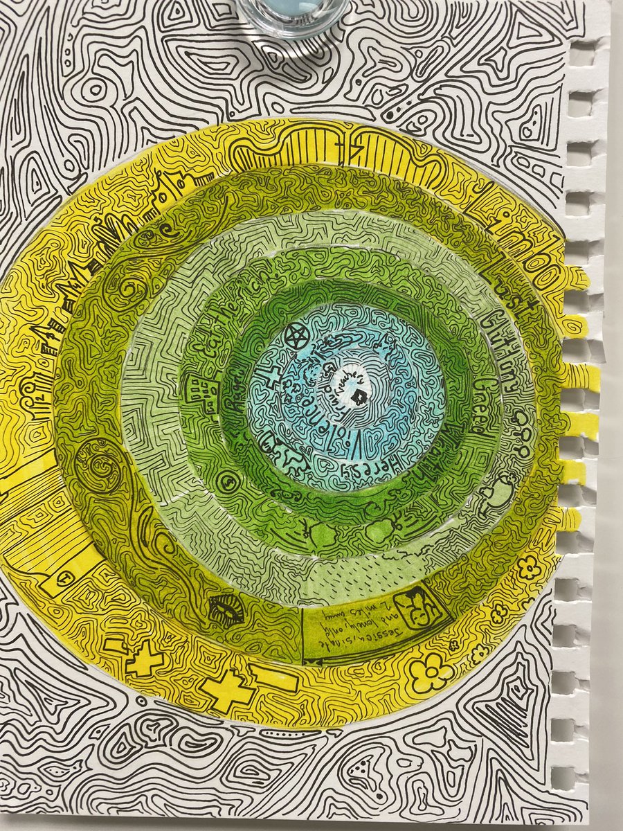 SignoraGuida9's tweet photo. One of my student's interpretation of Dante's Inferno #btsdtigers #inferno #Dante https://t.co/GXZkFj7eJh