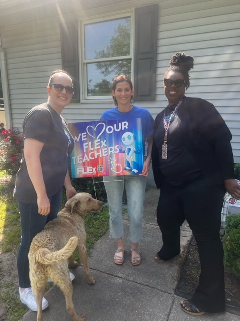 HCSFLEx's tweet photo. To close out Teacher Appreciation Week we surprised our teachers with gift baskets and yard signs! Thank you to the @VirginiaLottery for providing lottery tickets  and THANK YOU TEACHERS for everything you do for our students. #TeacherAppreciationWeek #HamptonHasTheBestTeachers https://t.co/u5UHc0Cwny