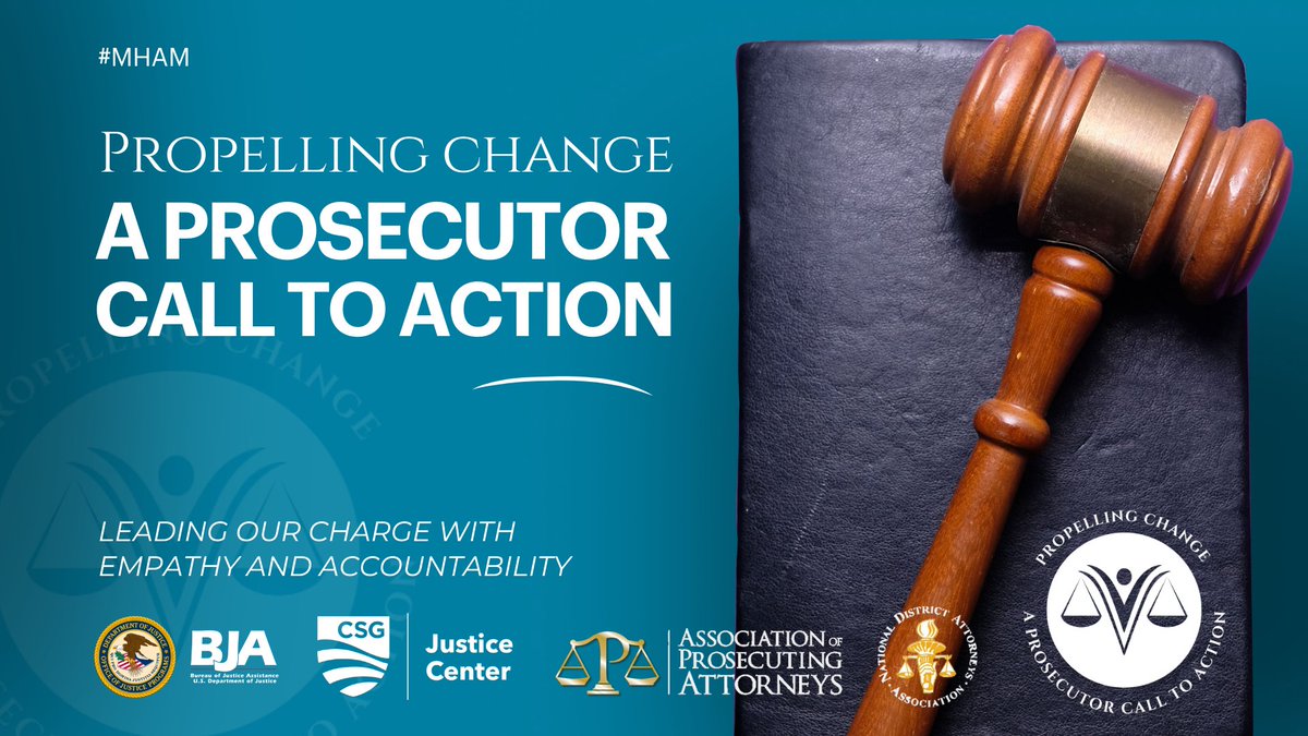 CSGJC's tweet photo. In partnership w/ @DOJBJA, @ndaajustice & @APAinc, we are calling on prosecutors across the country to lead their charge w/ empathy & accountability. Learn more about our national call to action and #PropelChange now! https://t.co/XLZeJTdc6L https://t.co/zrFeB3YkME