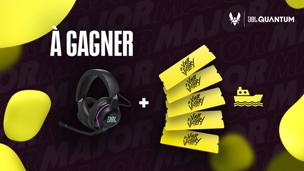 JBLQuantumFR's tweet image. On vous fait gagner 1 casque et 5 places pour le bateau Vitality durant les phases finales du Major de Paris 🇫🇷

Tu veux participer ?
- follow @JBLQuantumFR et @TeamVitality
- RT ce tweet
- donne-nous l'année où Vitality a rejoint la scène CS:GO

À très vite avec ton crew 🐝