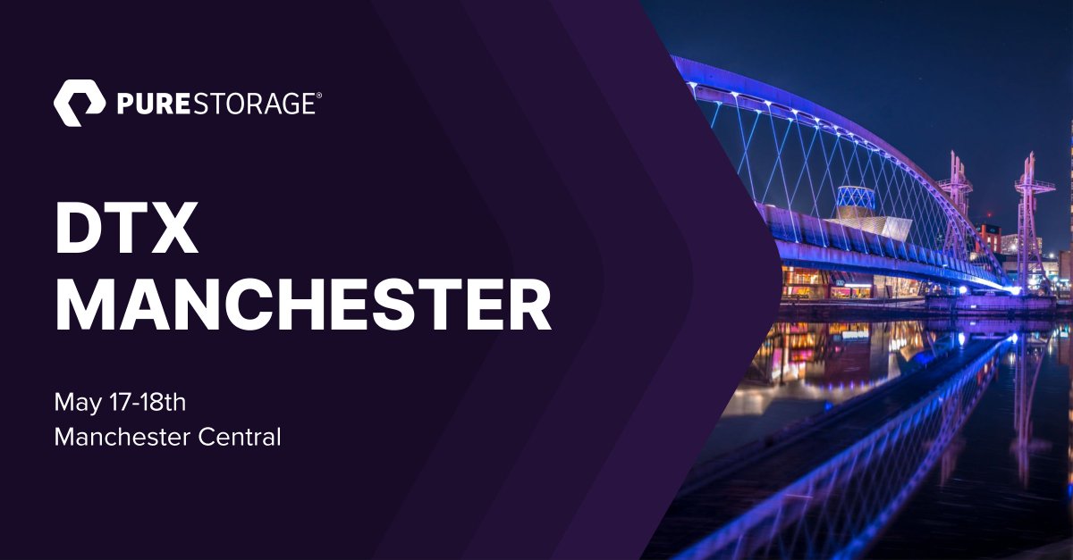 sparklewerk's tweet image. 📣 Exciting news! Pure Storage is attending DTX Manchester! Come check us out at stand C65 and learn how we can help you with your data storage needs. 🔒🚀 

#DTXManchester #Dataa #DataStorage#DataAnalytics #DataAnalysis  #Innovation