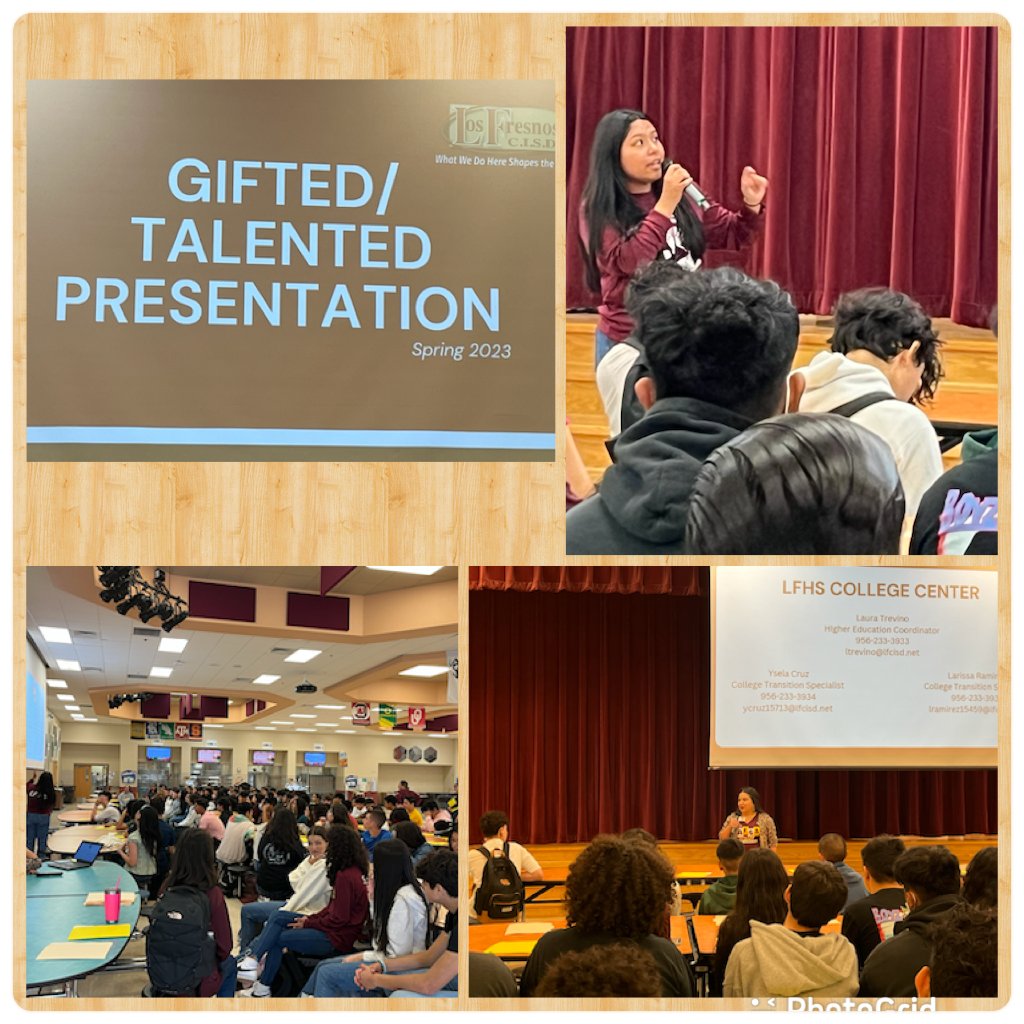 LFSupCounselors's tweet photo. Thank you Ms. Rochel &amp; Mrs. Trevino for presenting to our GT students today on college readiness. https://t.co/zjwJ7JmgkF