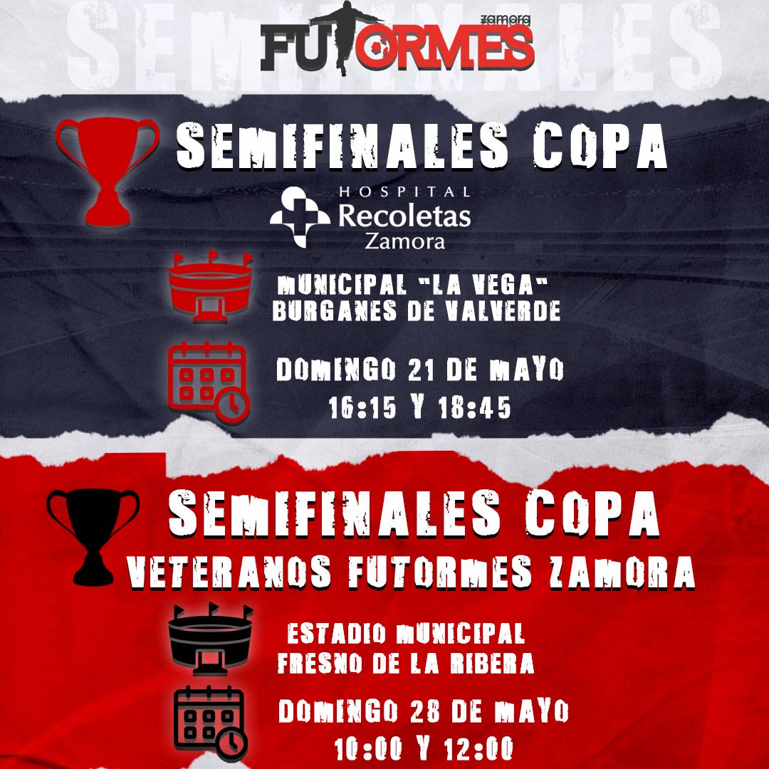 🏆 SEMIFINALES COPA HOSPITAL RECOLETAS Y COPA

Ya tenemos 🏟️ SEDES y ⌚️ HORARIOS!

🚩 Los equipos que alcancen esta fase disfrutarán de estas magníficas instalaciones!