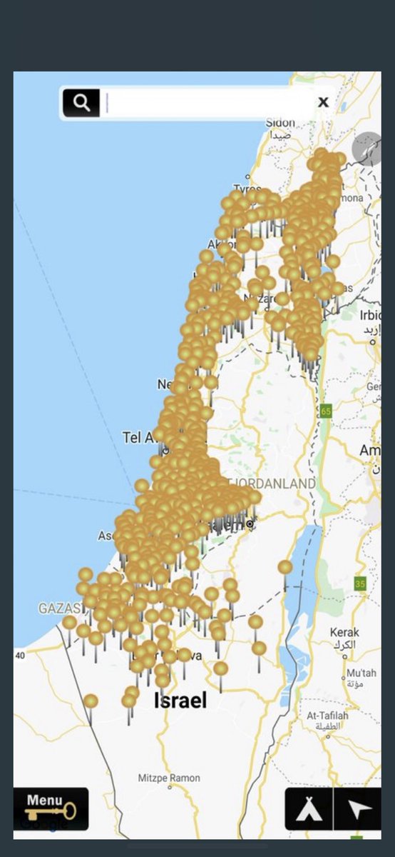 NaumLea's tweet photo. Jede Nadel steht für ein, von Israel (bzw. von kriminellen Zionisten) zerstörtes palästinensisches Dorf. https://t.co/0LeL13dEyg