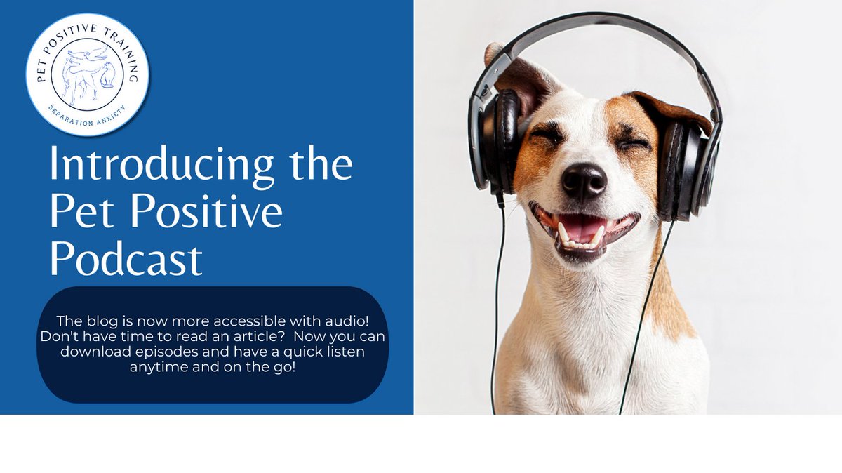 PetPositiveTra9's tweet photo. Introducing the Pet Positive Training Podcast! The blog is now more accessible with audio! Now you can download episodes and have a quick listen anytime and on the go! #positivetraining #dogtraining #separationanxiety #problembehaviors https://t.co/szWXFL3YIe