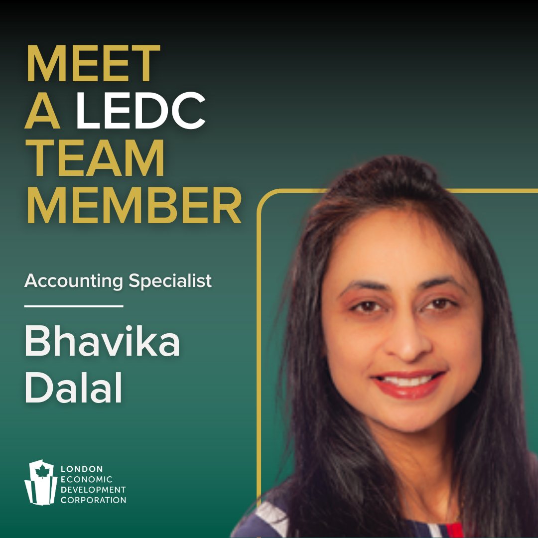 LondonEDC's tweet photo. A member of the LEDC team since 2013, Bhavika brings many years of accounting experience to process payroll, prepare monthly financial statements, assist in preparations of annual budgets and much more 📊

#accountingspecialist #ldnont #ledc https://t.co/nA38YoyQL8