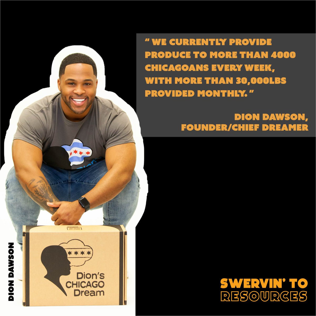 Introducing Swervin’ To Resources 🚗💨 Meet @DChicagoDream🍎🥦 Swervin’ To Resources is an on-going series where we highlight community partners and local wellness resources. #SwervinThroughStress #SwervinToResources #LetsHeal #MentalHealthMatters #MentalHealthAwareness