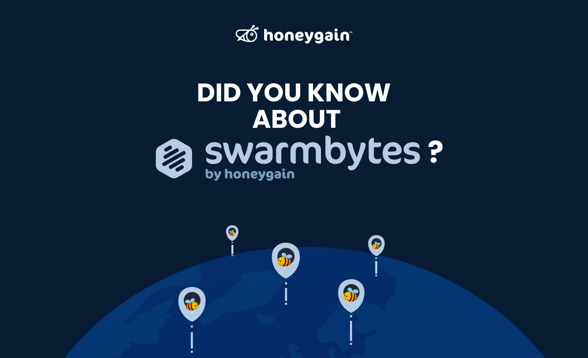 Honeygain_App's tweet photo. #Honeygain is buzzing with busy bees! π But did you know we have a business-oriented project called #Swarmbytes? π If youβre a business owner and want to #Monetize your traffic, check out Swarmbytes! π https://t.co/QyMu1OOBo1 https://t.co/qn8FVxdRG9