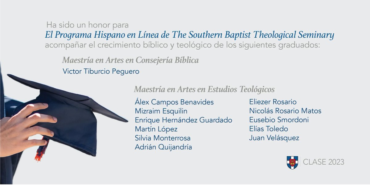 SBTS_Hispanos's tweet photo. Muchas felicidades a nuestros graduados!
@SBTS #SBTShispanos #SBTSgraduation https://t.co/2CH9AnBjx9