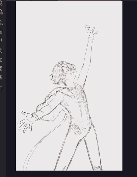 ここまでラフを描いといてあれだけど嘘の歌みたのビジュと被ってるのでここで供養…続きは描くかもだし描かないかもだし