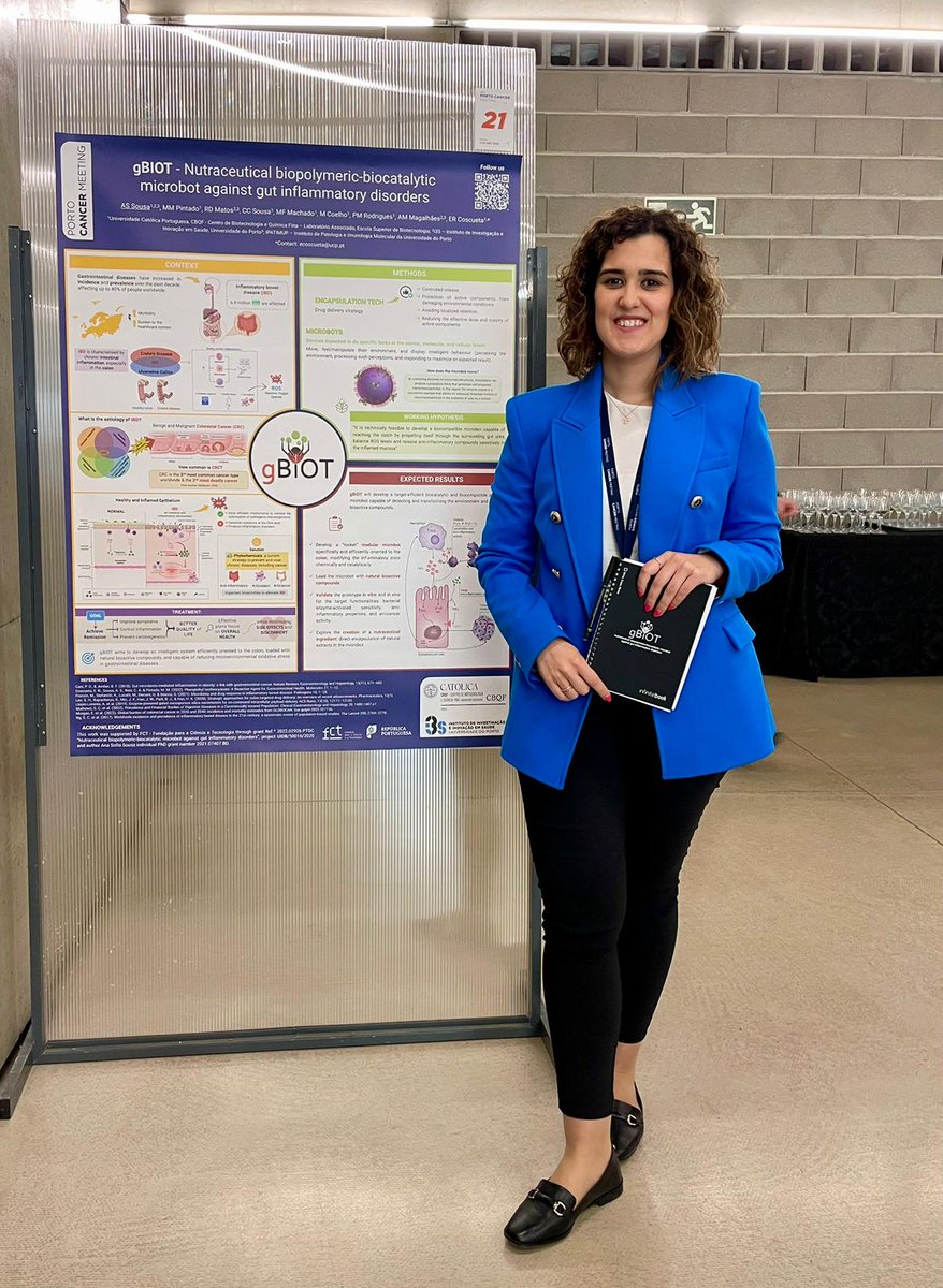 gBIOT_project's tweet photo. Always well represented by our member @asofiasousa5, disseminating and promoting @gBIOT_project at the XXIX PORTO CANCER MEETING in the @i3S_UPorto 

#gbiot @CBQF_Catolica https://t.co/sFGtPuMIuq