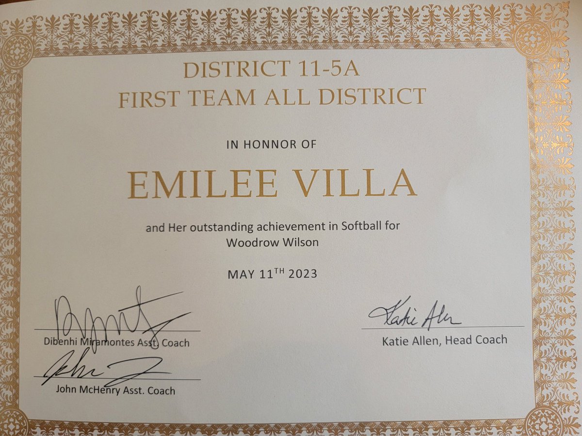 ♥️
11-5A First Team All District 
11-5A Academic All District 
🥎🥎🥎🥎🥎🥎🥎🥎🥎🥎
#softball #academics