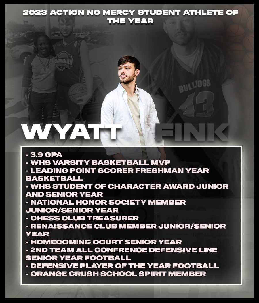 It’s with great honor that we present <a href="/WyattFink2/">Wyatt Fink</a> as our 2023 Action No Mercy Student Athlete ! 

🎨: <a href="/metrosartwork/">Metrosartwork</a> 

❤️🔺
<a href="/CoachDStringer/">Coach Stringer MEd</a> <a href="/family_fink/">Fink Family</a> <a href="/Finkmic/">Michelle Fink</a> @WCUSD5Athletics <a href="/WaterlooHoops/">WHSBasketball</a> <a href="/republictimes/">Republic-Times</a> <a href="/athletic_whs/">WHS Athletic Boosters</a> <a href="/TalkWaterloo/">Waterloo Table Talk</a> <a href="/mvcbball/">MVC Men’s Basketball</a> <a href="/Produce_BCIII/">Coach Bobby Collins III</a>
