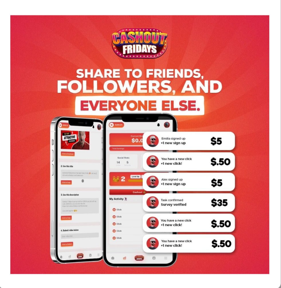 MeggiMarieH's tweet photo. Cashout Fridays is going viral! Earn $25 if you join with my code: MEGA7435 or you can click this link

https://t.co/ZotcUkUD9R

Lets work together 🤑🤝

#CashoutFridays #COF #COFEarnTrain #COFCOF https://t.co/85zFOysqFT