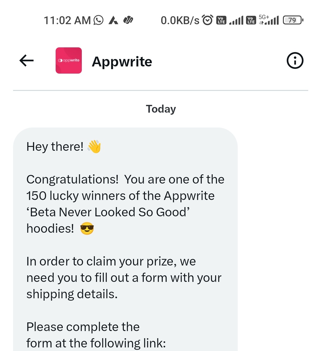 hrishavsb's tweet photo. Since when did I become so lucky!¿🥺 
@appwrite https://t.co/aKNvrewM5r