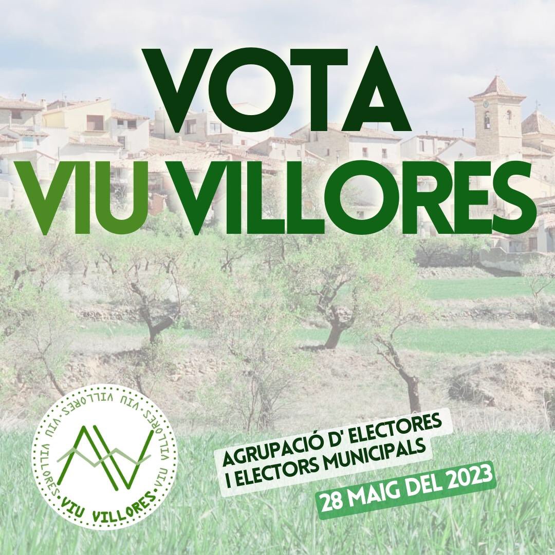 Iniciem la campanya electoral📢📢

Per seguir amb tot allò que s'ha anat creant i desenvolupant els últims anys al nostre poble.

VOTA VIU VILLORES

#Villores #ViuVillores
