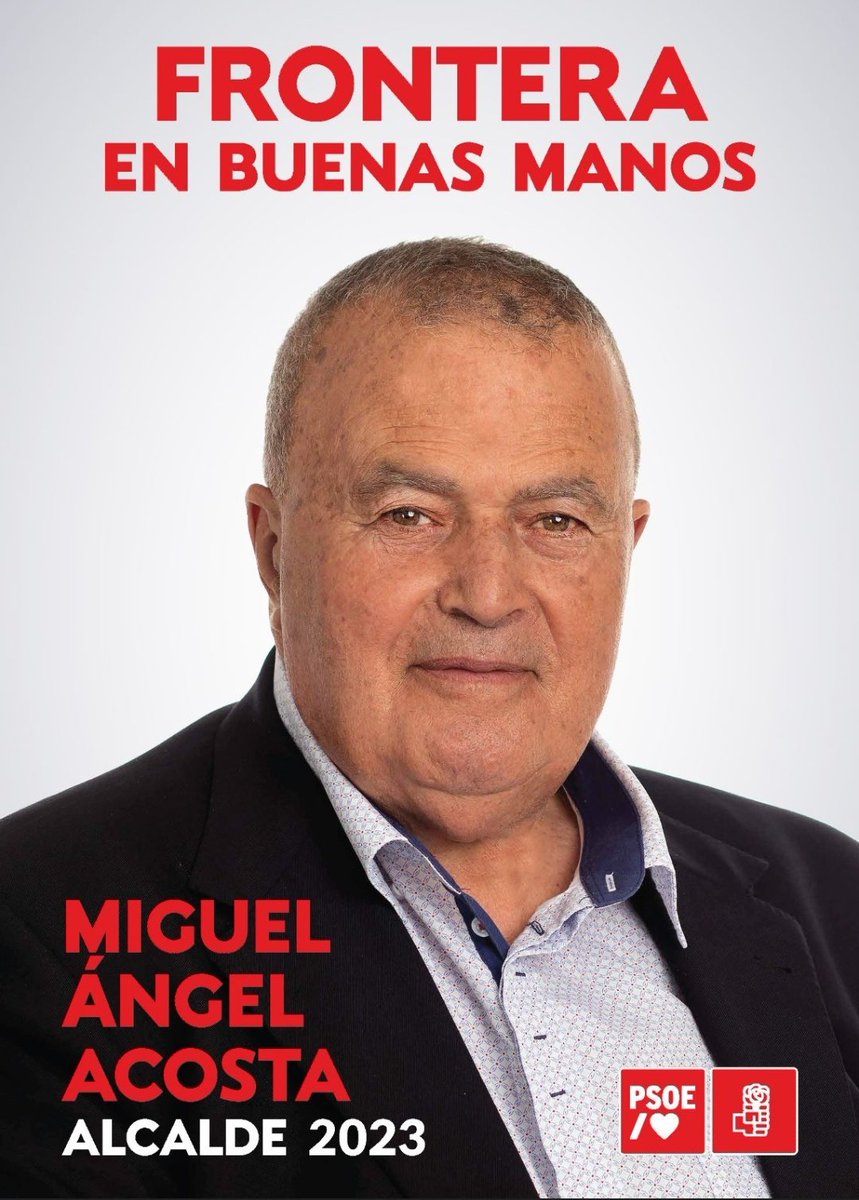 PSOEElHierro's tweet photo. Miguel Ángel Acosta , alcalde 2023
Vota psoe
#LaFronteraEnBuenasManos
#unsolocolor
#psoeelhierro https://t.co/vYUxpzPTWr