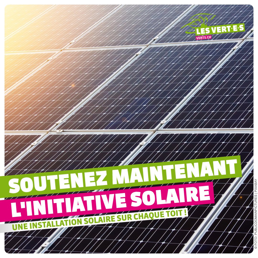 LesVertsSuisses's tweet photo. En 🇨🇭, il y a suffisamment de toits et de façades adaptés pour couvrir les besoins en électricité du pays par l'énergie ☀. Pourtant, ce potentiel n'est pas exploité. Nous voulons changer cela ! 💪🏼
⬇️ Soutenez dès maintenant notre initiative solaire :
https://t.co/kPIubtZ5iR https://t.co/1eQheLqLZ3
