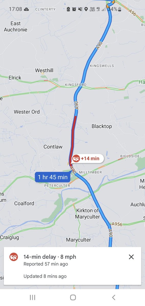 Hello <a href="/trafficscotland/">Traffic Scotland</a>, any idea on what is happening here on the Aberdeen bypass?
