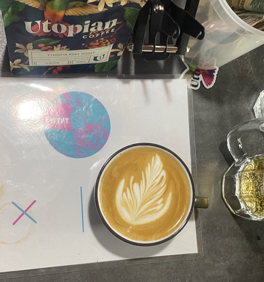 I won third at the Latte throwdown last night, here's my favorite pour I got!