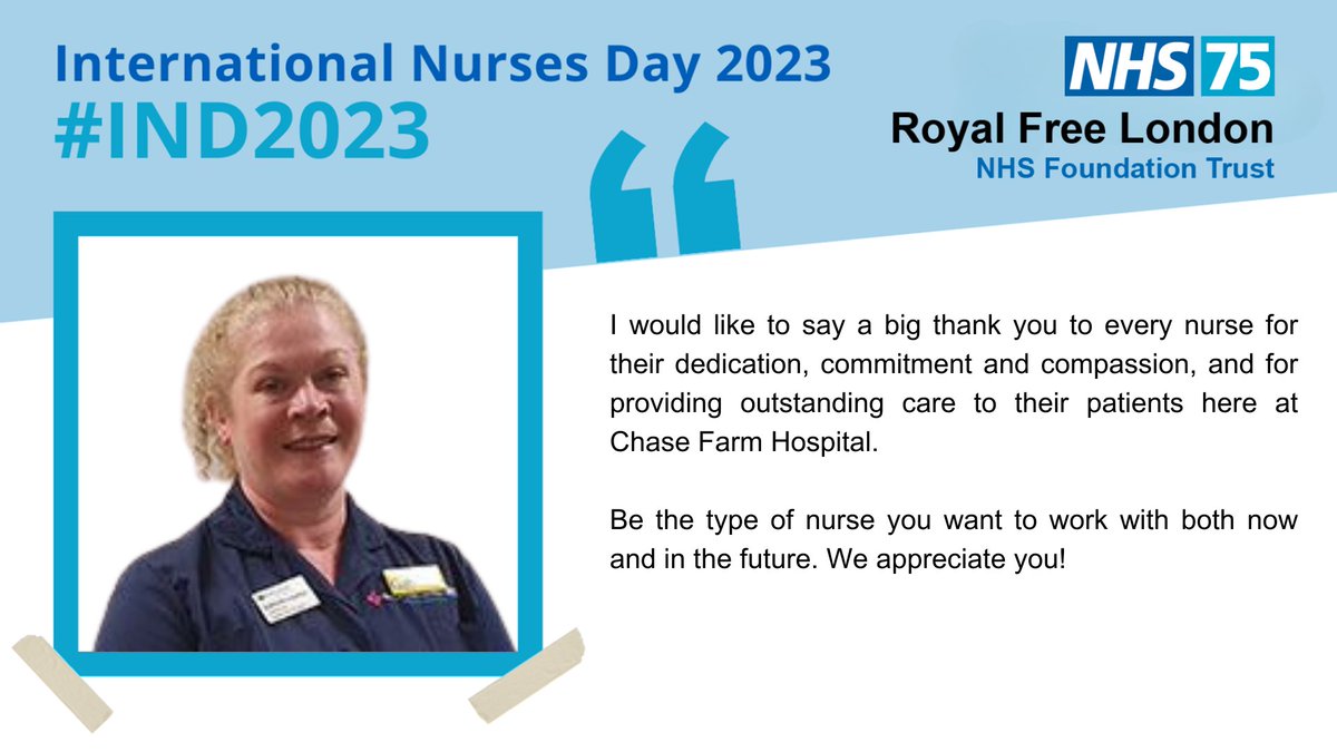 Royal Free London (@royalfreenhs) on Twitter photo Gabrielle Leyshon, head of nursing, Chase Farm Hospital, shares her gratitude to all of the nurses and shares words of affirmation and encouragement to everyone that works at our sites and across the country.
We are so glad to have such an incredible workforce
<a href="/GabrielleLeysho/">Gabrielle Leyshon</a> Gabrielle Leyshon, head of nursing, Chase Farm Hospital, shares her gratitude to all of the nurses and shares words of affirmation and encouragement to everyone that works at our sites and across the country.
We are so glad to have such an incredible workforce
<a href="/GabrielleLeysho/">Gabrielle Leyshon</a>