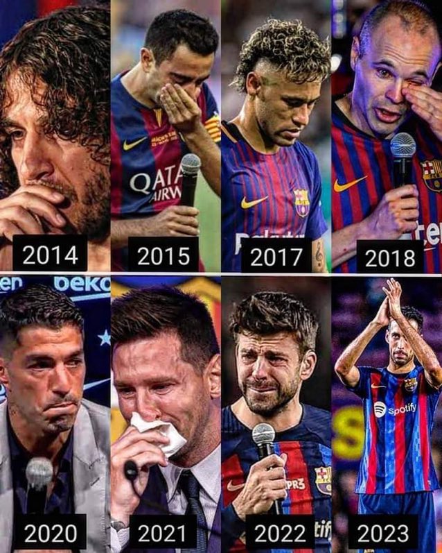 - كمشجع برشلوني، من هو أكثر لاعب تأثرت بخروجه ' باستثناء ميسي ' . 🤔