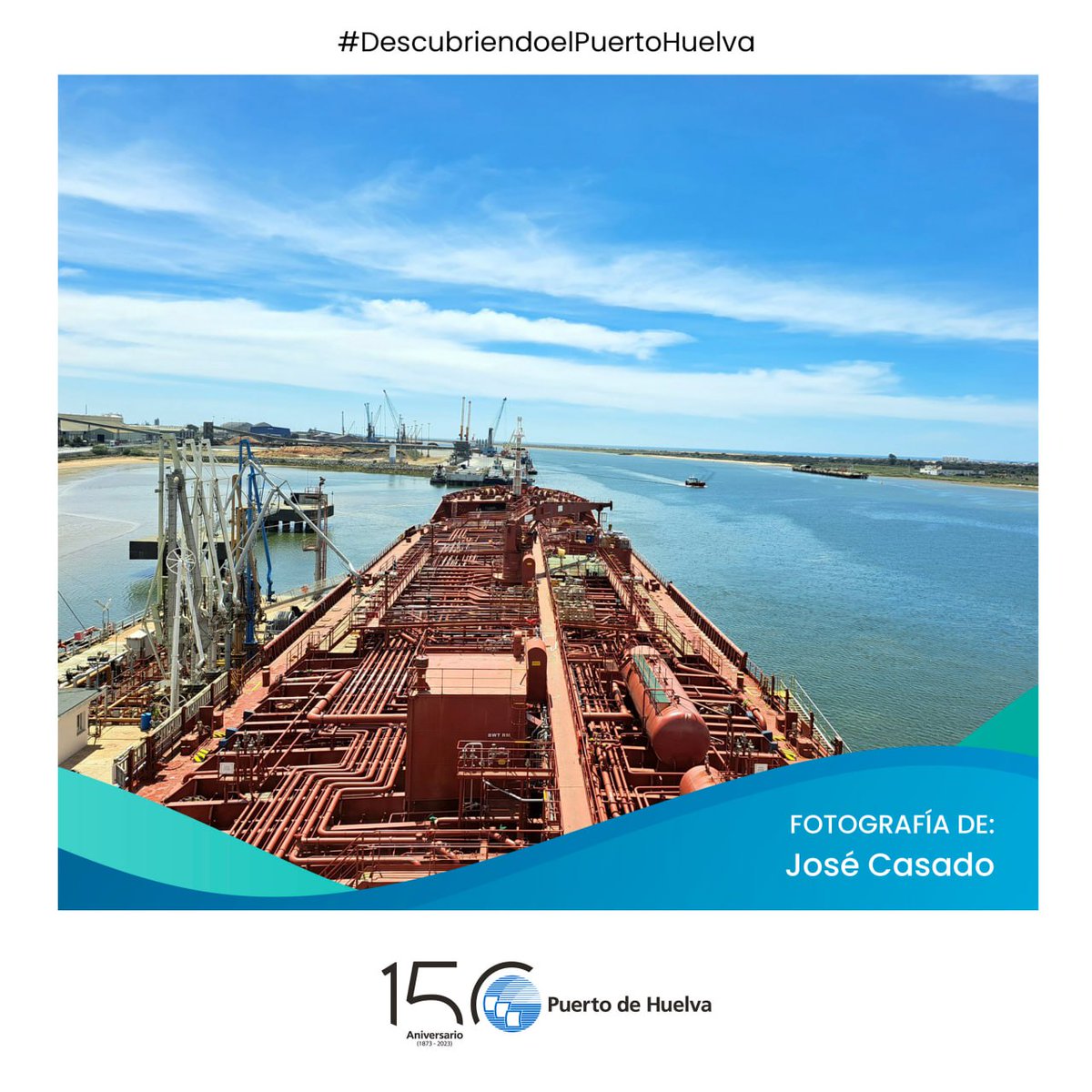 Compartimos esta instantánea que nos envía @PSCOHuelva a nuestra sección #DescubriendoElPuertoHuelva del buque WECO AMELIE📷 operando en la zona de servicio del #PuertodeHuelva 📷