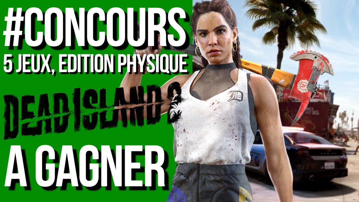Consoles_Mag's tweet photo. ⚫️🎁 CONCOURS EXCEPTIONNEL 🎁

On fête la sortie de l'excellent défouloir #DeadIsland2 avec 5 JEUX à gagner (éditions physiques Xbox, CINQ gagnants)

Pour participer : 
🍀 RT+ Follow @XboxMag et @PLAION_FR 
🍀 Tag un ami (ou plus)
🍀 TAS le 28/05

Partagez un max avec la commu 🧟 https://t.co/P1GqsWBzWC