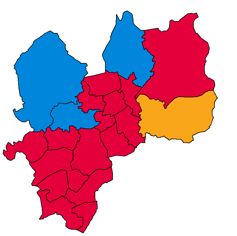 UKPolCarto's tweet photo. Rochdale Metropolitan Borough Council Election 2023

🌹 Labour/ Labour Co-Op - 46 (+3)
🌳 Conservative - 9 (-1)
🔶 Liberal Democrats - 3 (-)
🫂 Middleton Independents - 2 (-2) https://t.co/ajVEOGXRJY