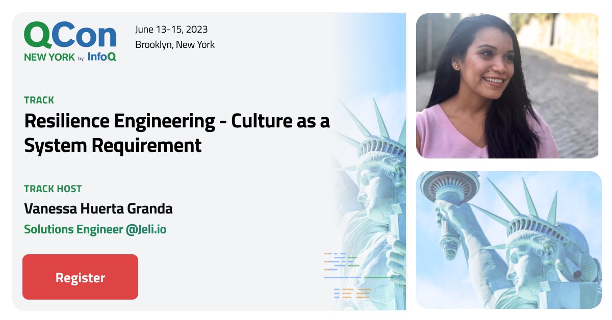 Excited to announce I’ll be a track host at #QConNY this June 13-15. The track will focus on resilience engineering - culture as a system requirement. Don’t miss out on real-world best practices
qconnewyork.com/track/jun2023/…

#SoftwareConference #SoftwareDevelopment #TechEvent