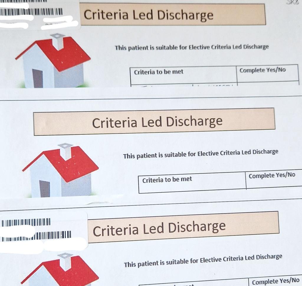Week 2 of Criteria Led Discharge, and I have been able to set up 5 Nurse led discharges for over the weekend #patientflow #empoweringnurses #workingtogether