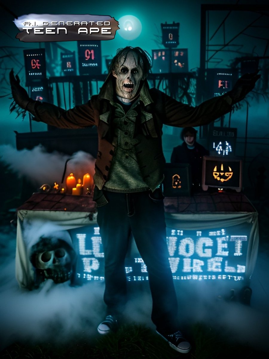 A.I. Generated Teen Ape
#TeenApe #AI #AIArt #LBP #LowBudgetPictures #ArtificialIntelligence #TeenApeGang #TeenApeSquad #TeenApeCrew <a href="/Teen_Ape/">Teen Ape</a> #Halloween