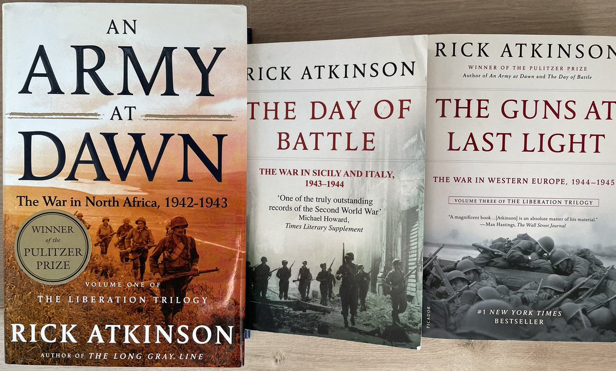 @Books2Cover Hi all, new in my collection. The Liberation Trilogy by Rick Atkinson. #HistBookChat #BookCollecting now find time to read.