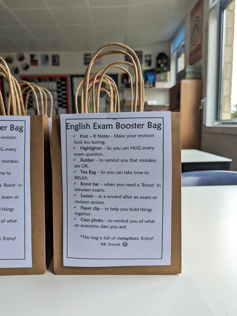 A token bag of metaphors for a super Year 11 class. 🤩 It has been an absolute privilege to work with them over the last two years. They've been everything a class of young people could be and more!  🙏 <a href="/Team_English1/">Team English</a> #teamenglish #gcses2023