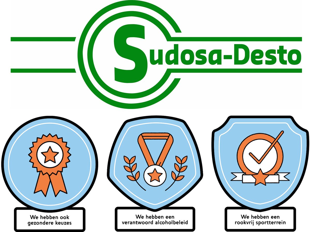 TROTS!👊 Mooi compliment voor @sudosadesto #Assen incl alle vrijwilligers.
Sudosa heeft 3 Toppestatiebadges 💪 ontvangen van <a href="/GezondeSKantine/">JOGG-Teamfit</a> <a href="/SportDrenthe/">SportDrenthe</a>
Topprestatiebadge 'Gezonder Voedingsaanbod', 'Verantwoord Alcoholbeleid' en 'Rookvrij Sportterrein'.
<a href="/nevobo/">Nevobo</a> <a href="/volleybalnl/">Volleybal</a>