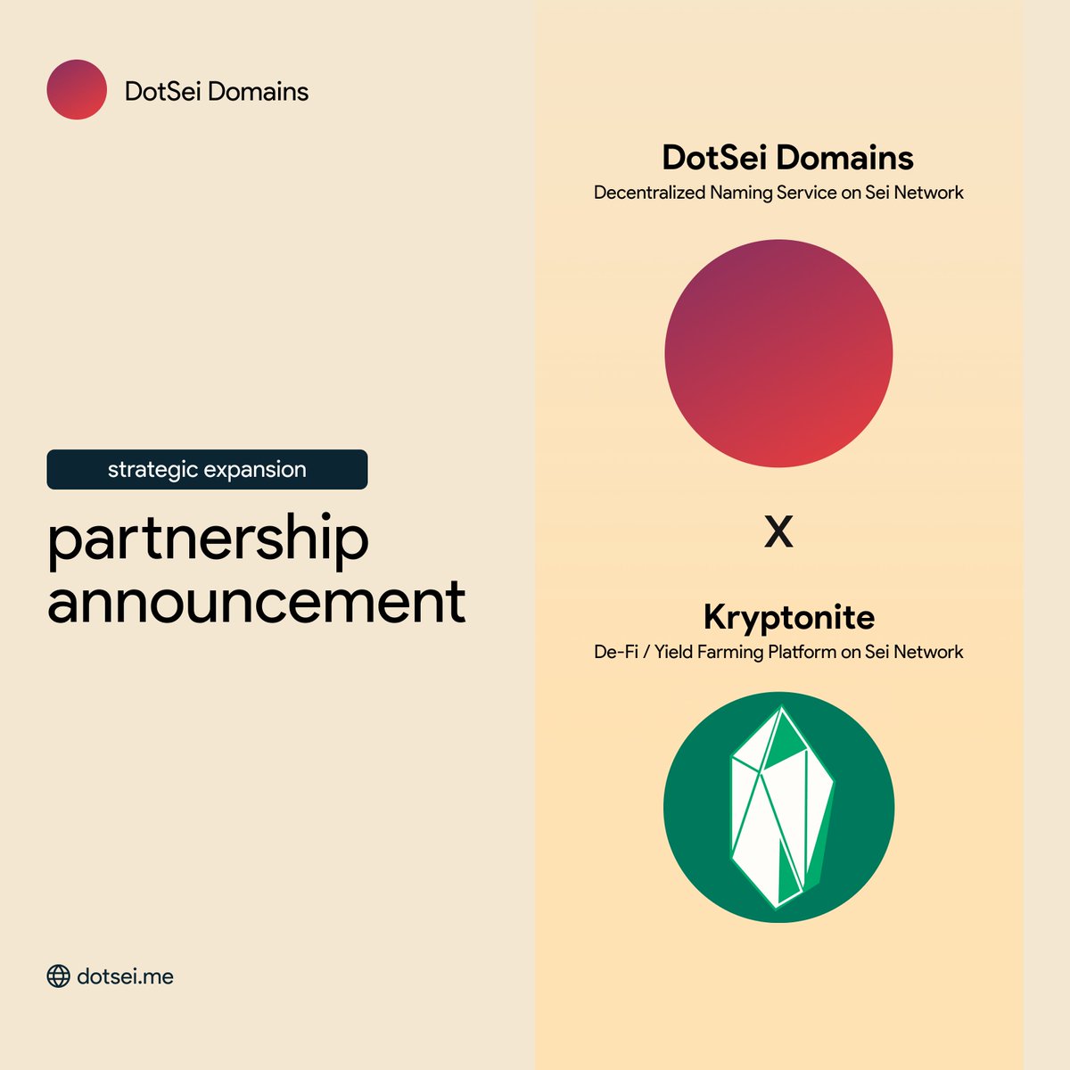 dotseidomains's tweet photo. Anchors aweigh, Seilors! ⚓

Brace yourselves for an epic alliance as we joins forces with @Kryptonite_fi, the Defi and Yield Farming Protocol on @SeiNetwork  🚢

Together, we'll navigate the seas of decentralized finance, unlocking new treasures and opportunities for all 🌊 https://t.co/4s3fyt5Lqb