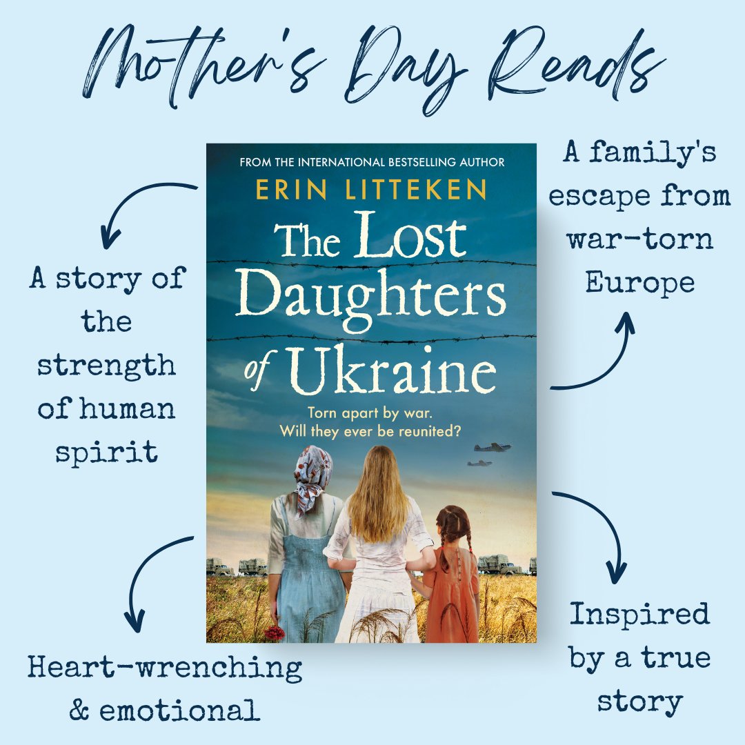 BoldwoodBooks's tweet photo. #TheLostDaughtersofUkraine by @ErinLitteken shows us how love can be found even in the darkest of times ❤️ Get your copy of this new historical novel this Mother's Day: https://t.co/2TJPktbmCw https://t.co/wN9qgzlhLJ