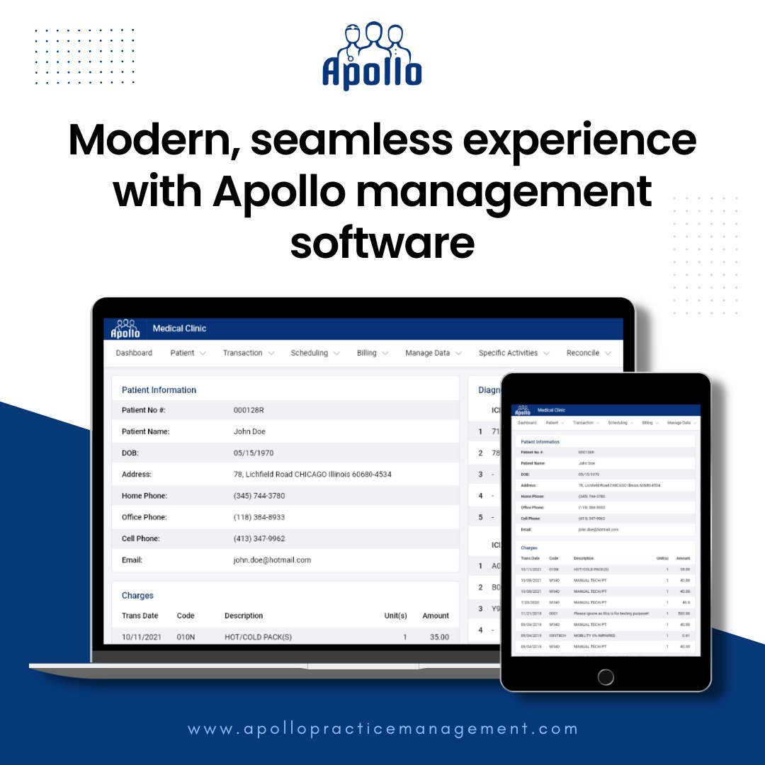MgtApollo's tweet photo. Apollo Practice Management provides a modern, seamless experience to differentiate from the competition. Get a free demo. https://t.co/aXGw876WaX.
#ApolloPT #PhysicalTherapySoftware #CloudBasedSoftware #PhysicalTherapyMadeEasy https://t.co/QcJzUmFCFQ