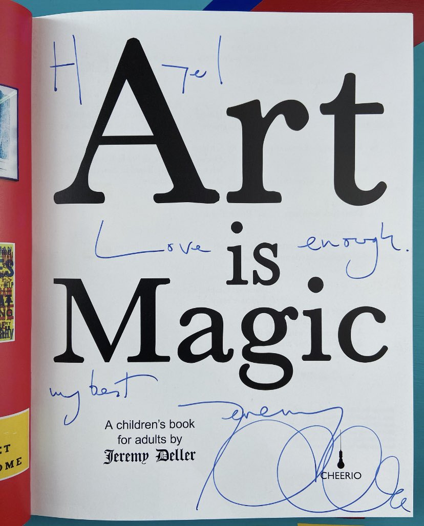 B79Haze's tweet photo. “Art is a way of staying in love with the world”

Top evening @Monorail_Music last night listening to Jeremy Deller discuss his career and new book Art is Magic https://t.co/PAVDsbL7zL