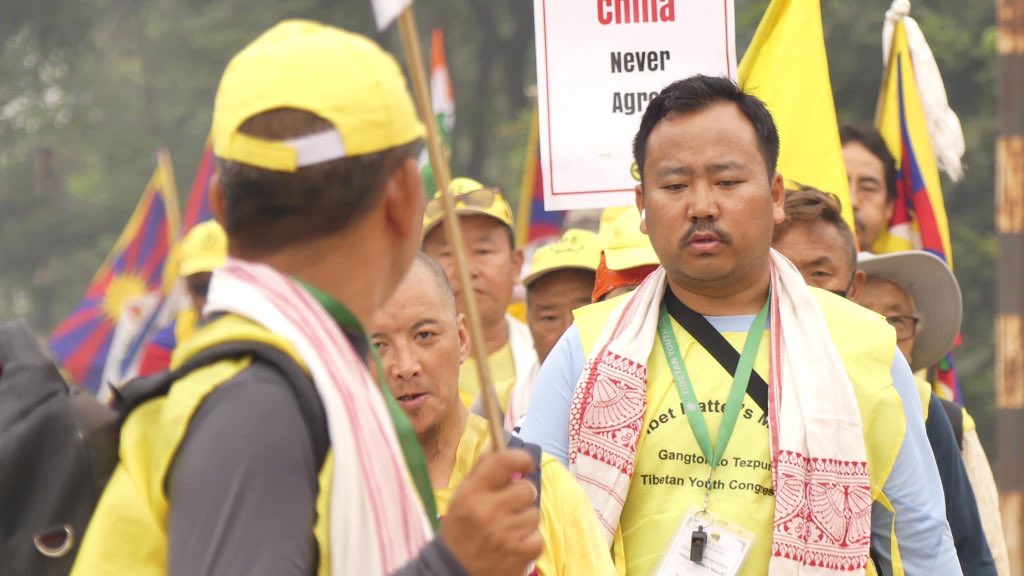 tamogondup's tweet photo. བོད་དོན་ཛ་དྲག་གླེང་སློང་གོམ་བགྲོད་ལས་འགུལ་གྱི་ཉིན་བཅུ་བཞི་པ། 
We covered 25 km on day 14th of TYC  “Tibet Matters March”་ We started our journey from Sonapur to  Topatali in Assam. 

#TibetMatters 
 #MarchForTibet 
#G20LeadersSupportTibet https://t.co/f7ZONHv0lo