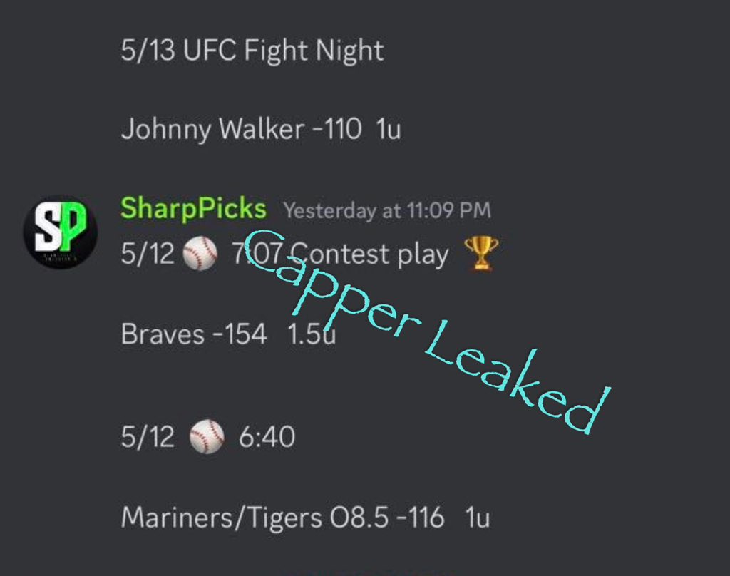 Capperleaked's tweet image. #SharpPicks