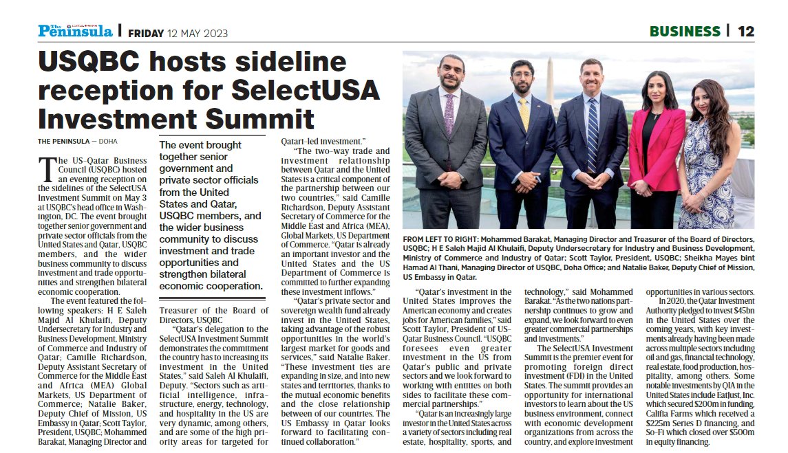US-Qatar Business Council tweet media