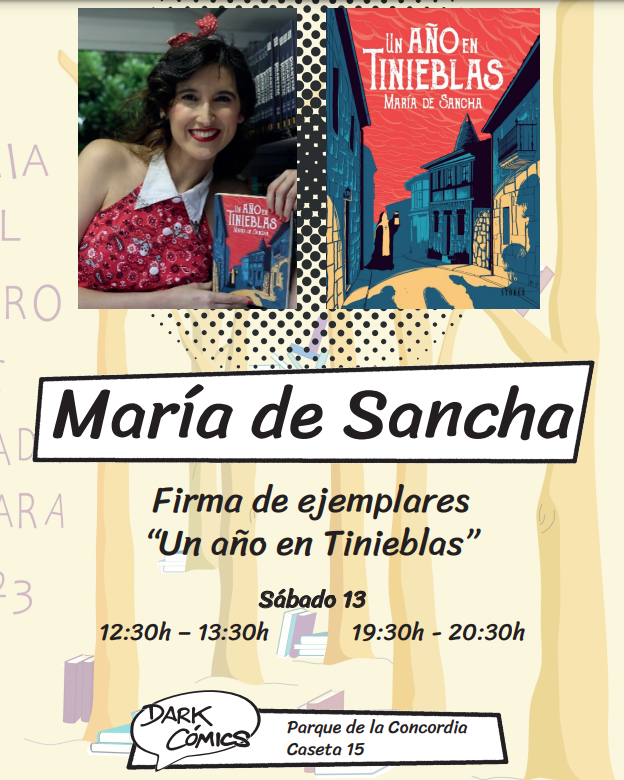 Mañana voy a conocer Guadalajara y, de paso, a firmaros un ejemplar de UN AÑO EN TINIEBLAS al que se acerque a la caseta 15 de la Feria del Libro, l de <a href="/DarkComicsGuada/">Dark Cómics</a> 

Os espero...
#FeriaDelLibro #Feria #Guadalajara #culturagu <a href="/GuadalajaraAyto/">Ayuntamiento de Guadalajara</a> <a href="/DolmenEditorial/">Dolmen Editorial</a> <a href="/culturaenclm/">Cultura Castilla-La Mancha</a>