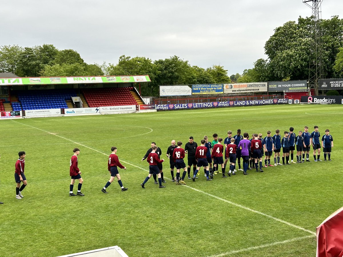 Game 1 sees <a href="/CollingwoodPE/">CollingwoodPE</a> become Year 9 champions with a 4-1 win over <a href="/frogmorepe/">Frogmore PE Dept</a> as the final day of <a href="/AShotSchoolsFA/">Aldershot Schools FA</a> cup finals begins!