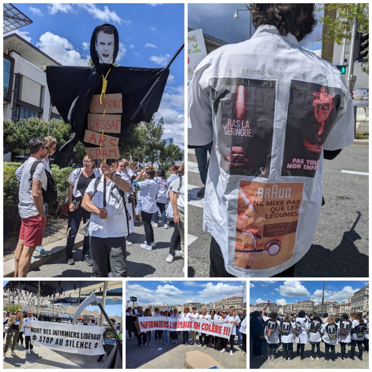 Une belle mobilisation ce 12 mai à Marseille pour la journée internationale de l'infirmière... Merci à vous tous... Le combat continue.
#moninfirmierliberalmonavenir
<a href="/Idelencolere/">Infirmiers Libéraux en Colère</a>
<a href="/sedatif/">narcomaniac</a>
<a href="/FrcsBraun/">François Braun</a>
<a href="/agnesfirmin/">Agnès Firmin Le Bodo</a>
<a href="/stephanie_rist/">Stéphanie RIST</a>
<a href="/sebastiendelogu/">Sébastien DELOGU</a>
<a href="/sandrousseau/">Sandrine Rousseau</a>