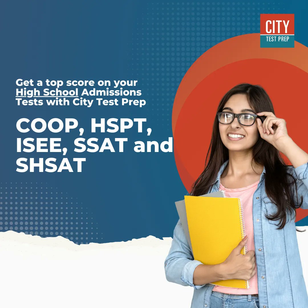 CityTestPrep's tweet image. Preparing for high school admissions? Maximize your study for COOP, HSPT, ISEE, SSAT, and SHSAT! Your score can make all the difference in your acceptance. #privatehighschool #standardizedtests #preparationiskey