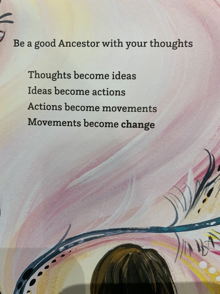 One of my favourite quotes from Be a Good Ancestor by Leona Prince and Gabrielle Prince, Illustrated by Carla Joseph <a href="/noiie_bc/">NOIIE</a> #noiie2023 
strongnations.com/search/?s=be+a…