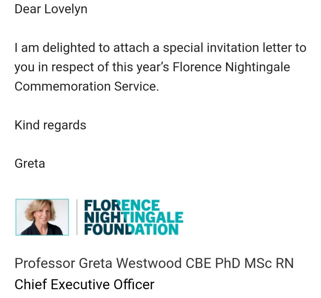 It's #NursesDay today & I'm as proud as ever. One of the highlights of the year for me is I've been selected for the Lamp Procession @FNightingaleF for the Florence Nightingale Commemoration Service 2023, who remains my role model & I aspire to follow in her Leadership steps! 🎊